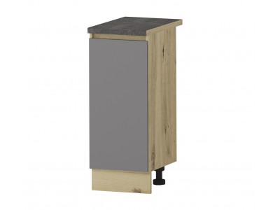 Кухненски модул ЛЕО B61 (сиво/дъб артизан)